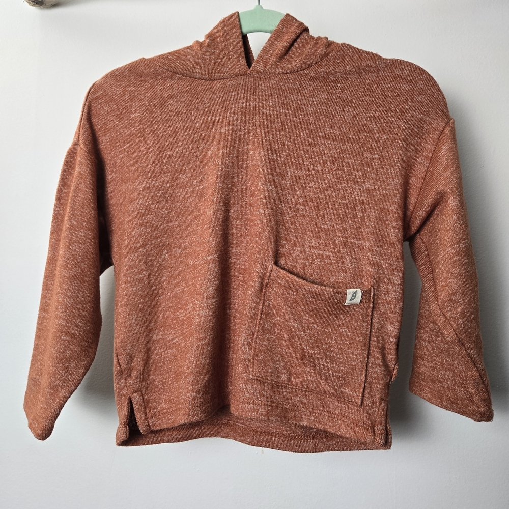 Cozy Long Sleeve Kids Tee in Rust